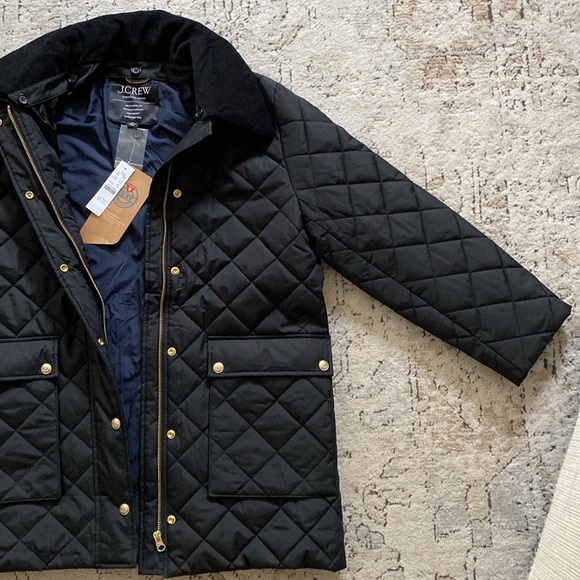 J. Crew Black Quilted Jacket, size MP - Picture 5 of 11